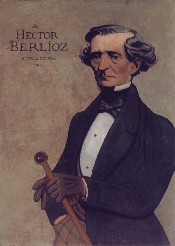 Felix Vallotton Portrait decoratif of Hector Berlioz Norge oil painting art